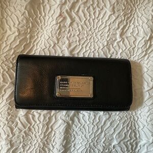 Marc by Marc Jacob’s Black Leather Wallet with Silver Plate